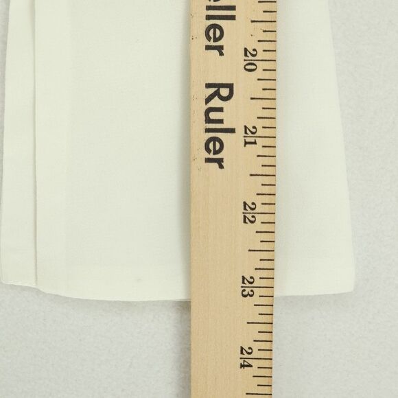 NWT Boohoo Cowl Neck Chiffon Ivory Blouse  Size 4 - Picture 11 of 11